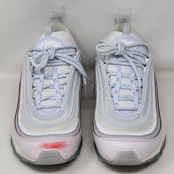 Nike Air Max 97 DIY Flare White Grey Pink Shoes CW5567-100 Mens Size 8 Pre-owned main image 10